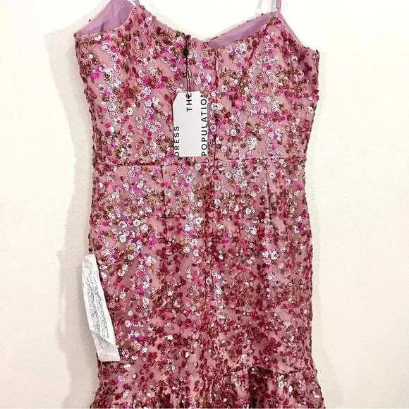 NWT Dress The Population Pink Sequins Dress - Picture 5 of 13